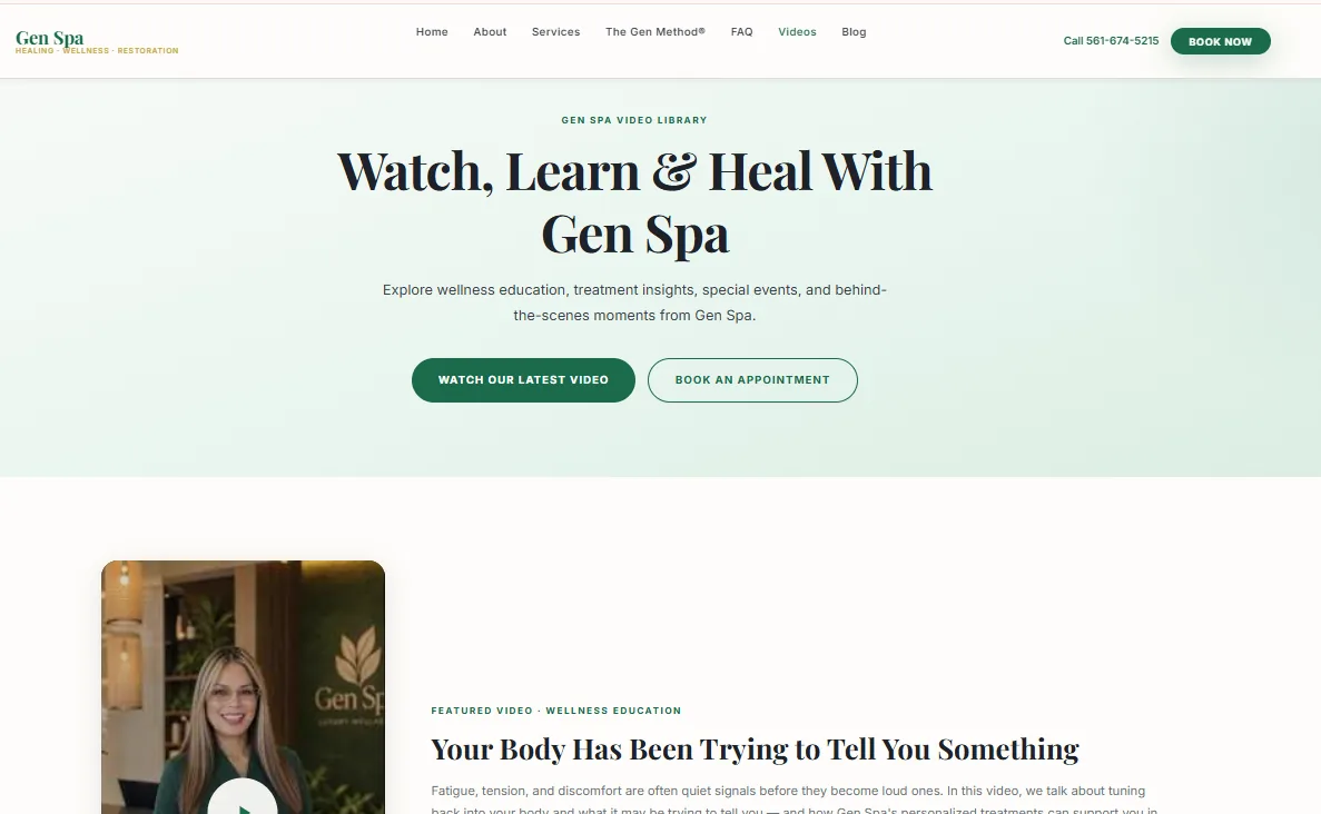 The redesigned Video Library hero section with a clear heading and introduction